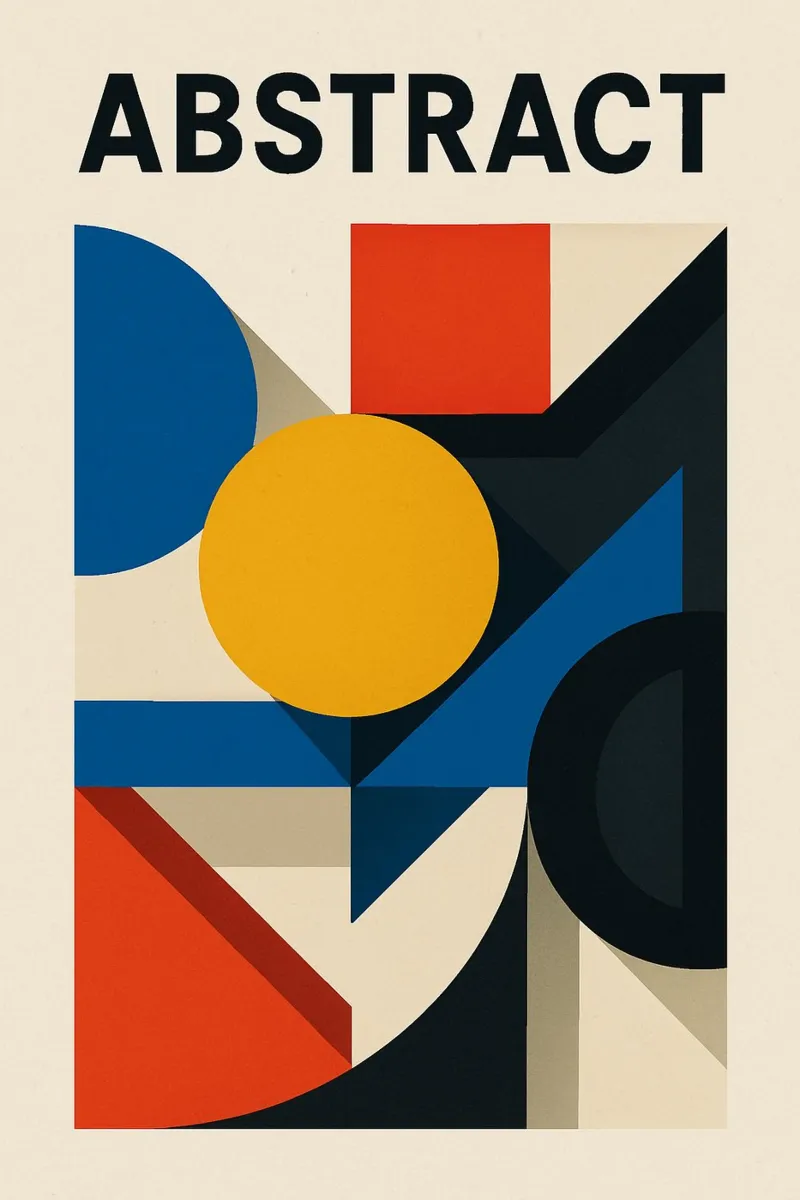 ABSTRACT - Lo scontro di forme e colori alluminio dibond da Art Typo Essentiel