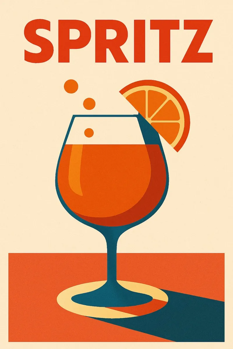 SPRITZ - Il momento pop frizzante poster con telaio in plastica da Boissons - Affiches & posters - Retro