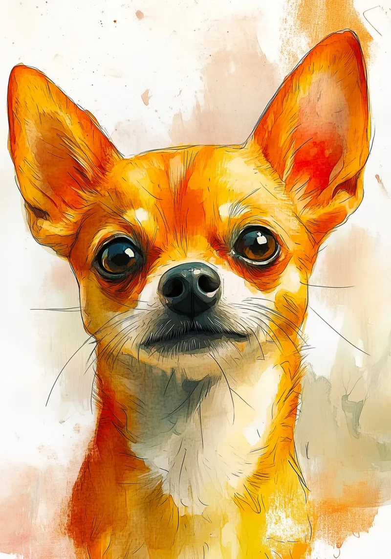 Cane chihuahua pellicola backlit da Justyna Jaszke JBJart