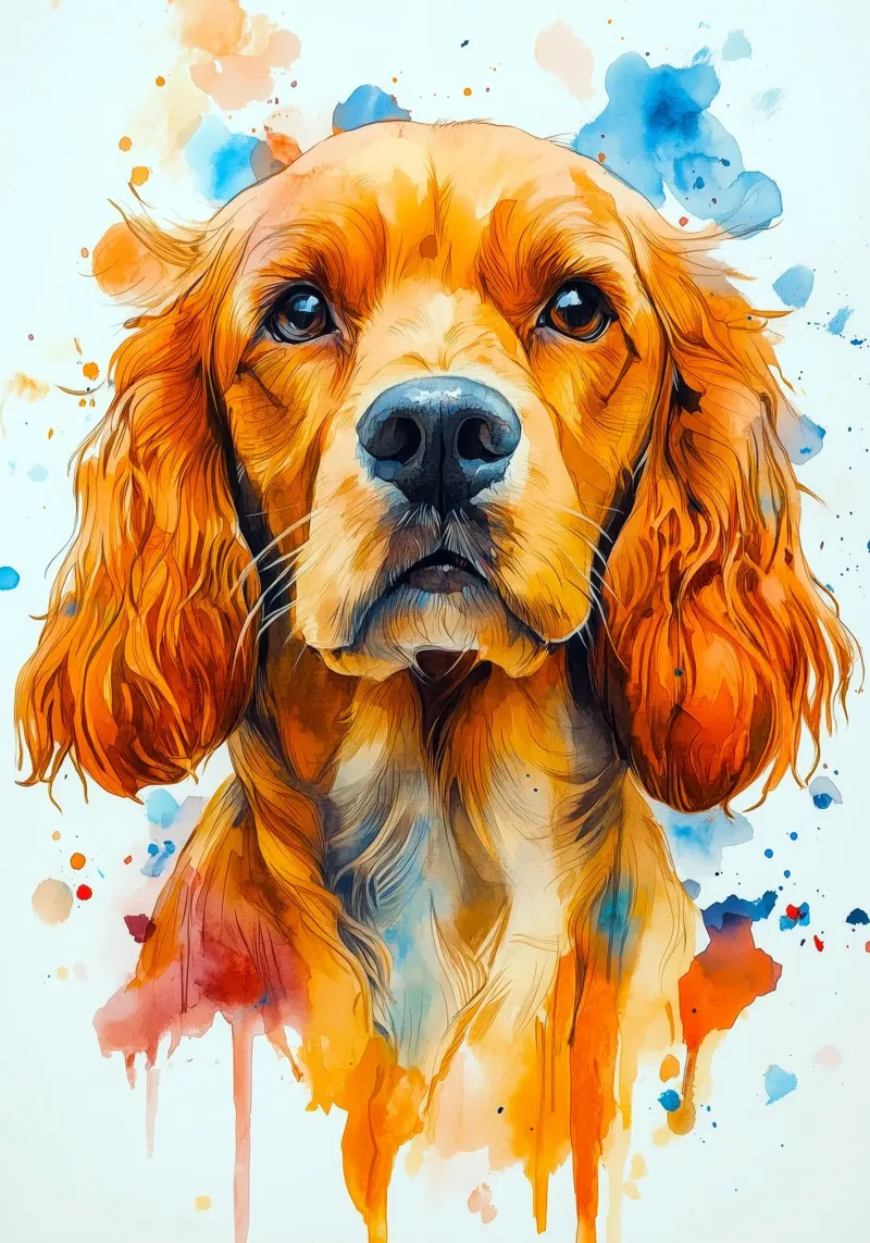 Cane cocker spaniel pellicola backlit da Justyna Jaszke JBJart