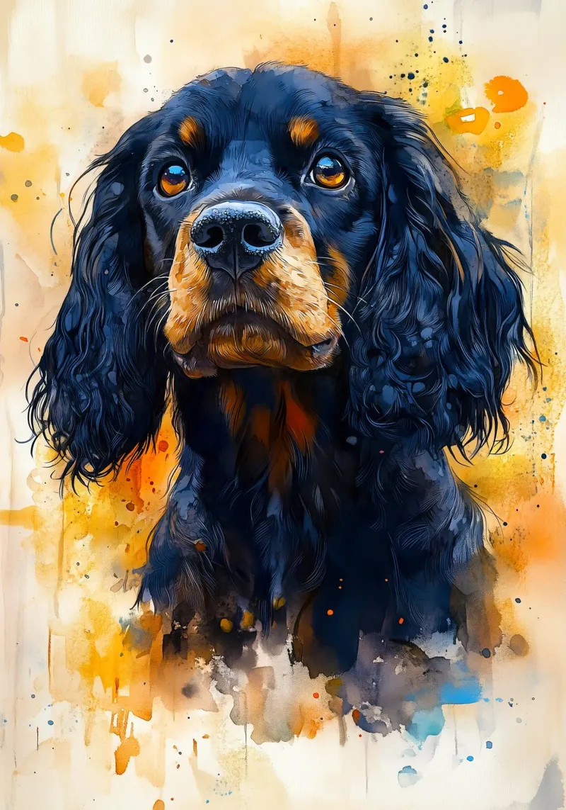 Dog cocker spaniel hahnemühle by Justyna Jaszke JBJart