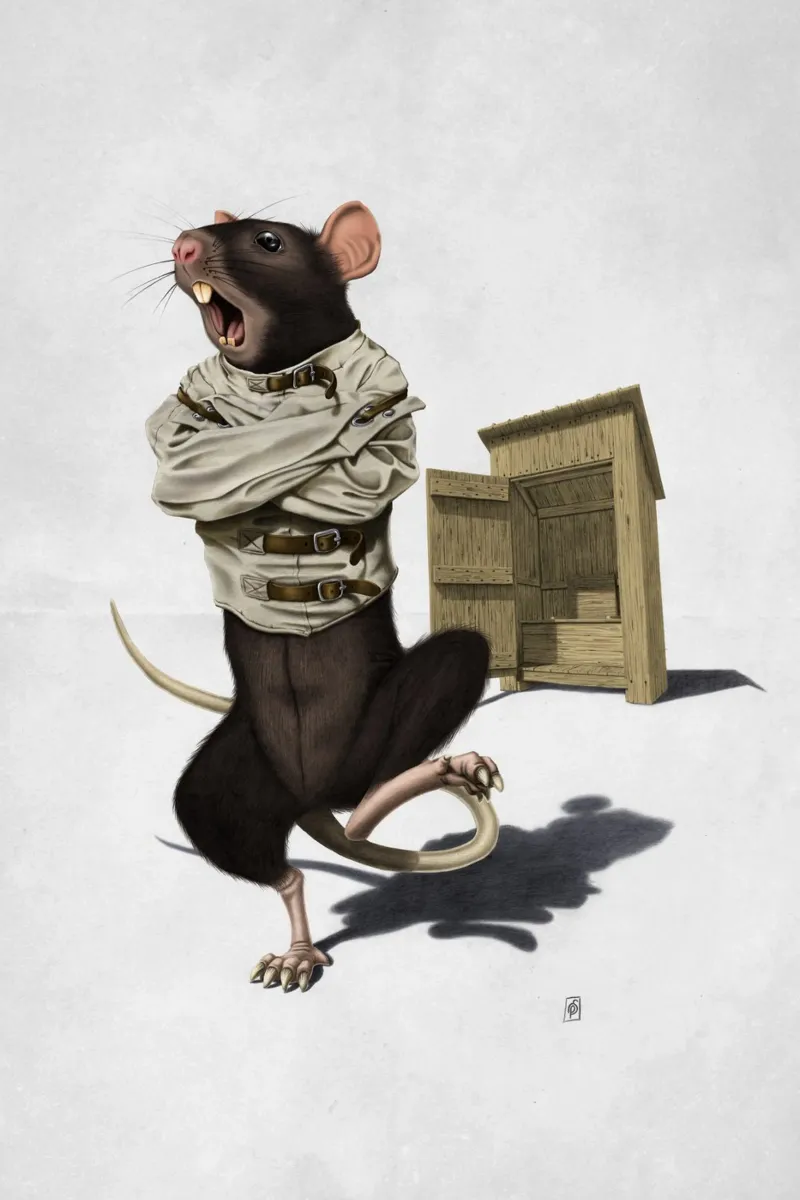 Shithouse (Wordless) pellicola backlit da Rob Art | Illustration