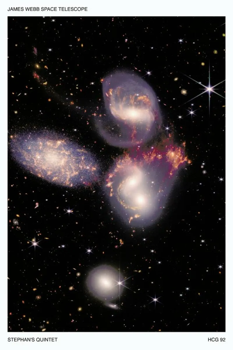 Stephan's Quintet tela con Cornice a cassetta da Studio One