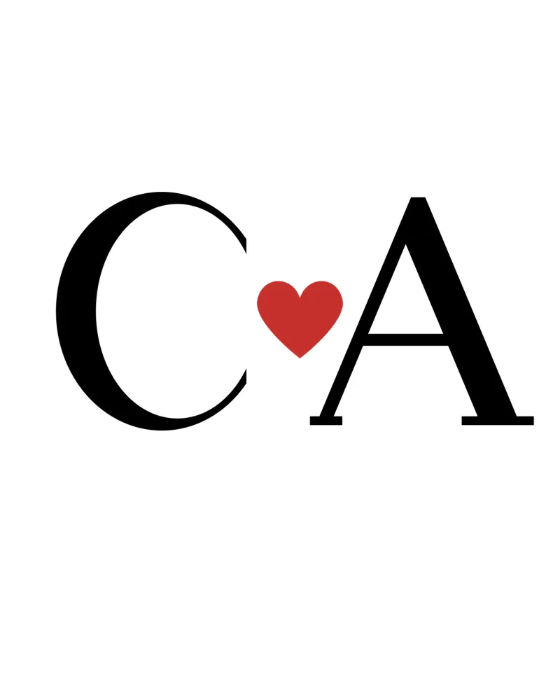 C und A Initialen – Liebe Design für T-Shirt & Deko Hahnemühle von StrindesignStudio
