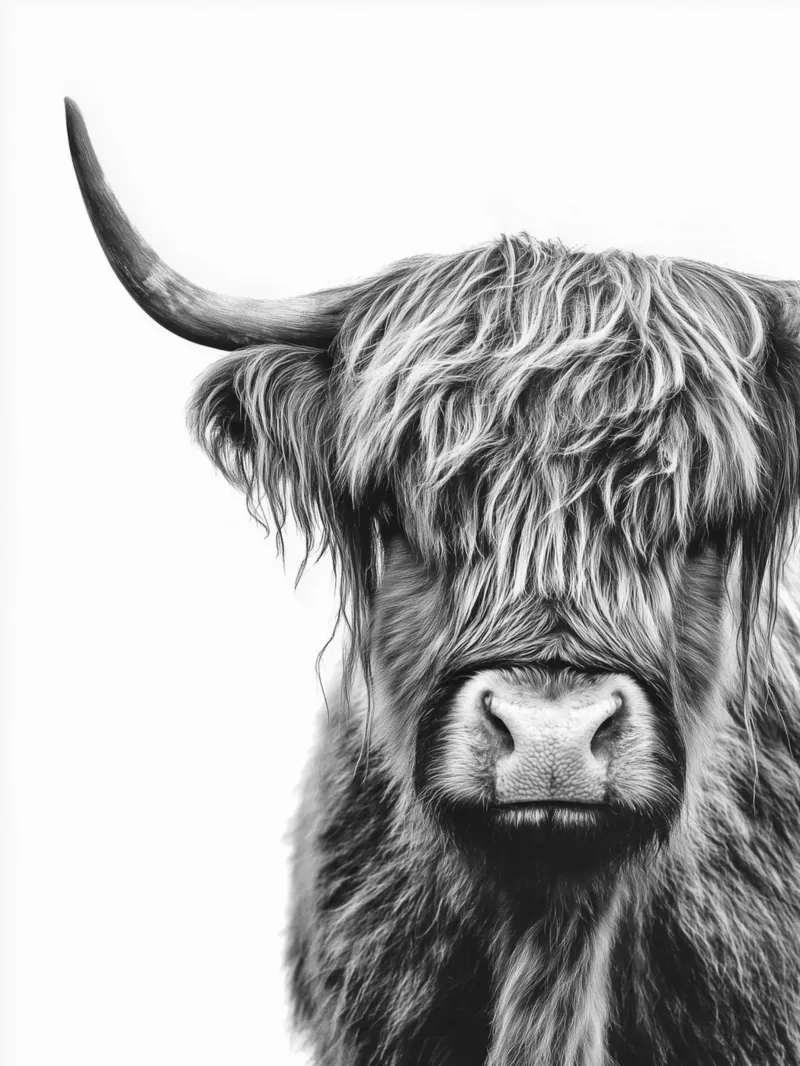 Bestiame ispido delle Highlands pellicola backlit da Carinaprint