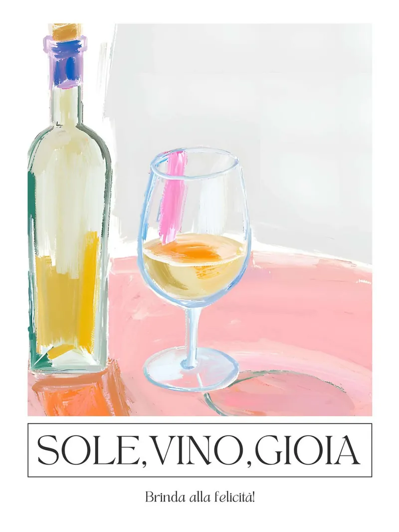 Soleil, vin, joie - Au bonheur ! plexiglas de leslie shop