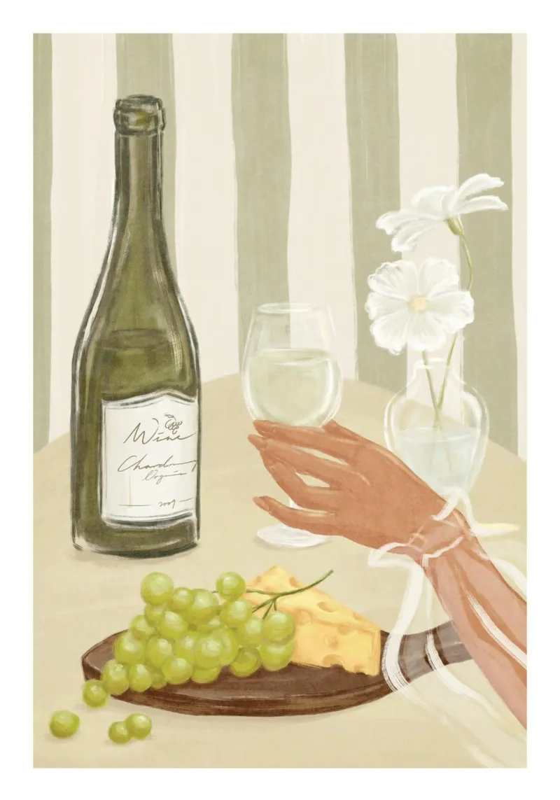 Time for Wine Print canvas by leslie shop
