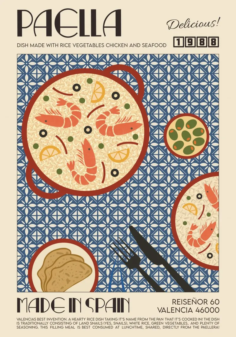 Wir haben etwas Schönes gemacht - Der Paella Print Forex-Platte von leslie shop