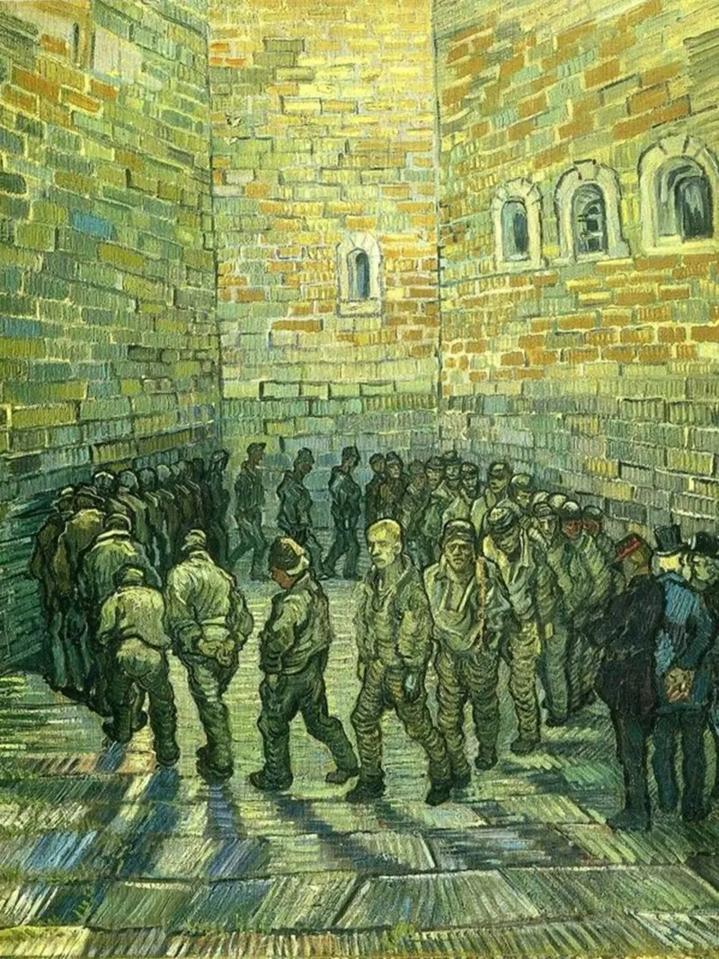 prison prisoners Movement art canvas with Floater frame by cloud shop