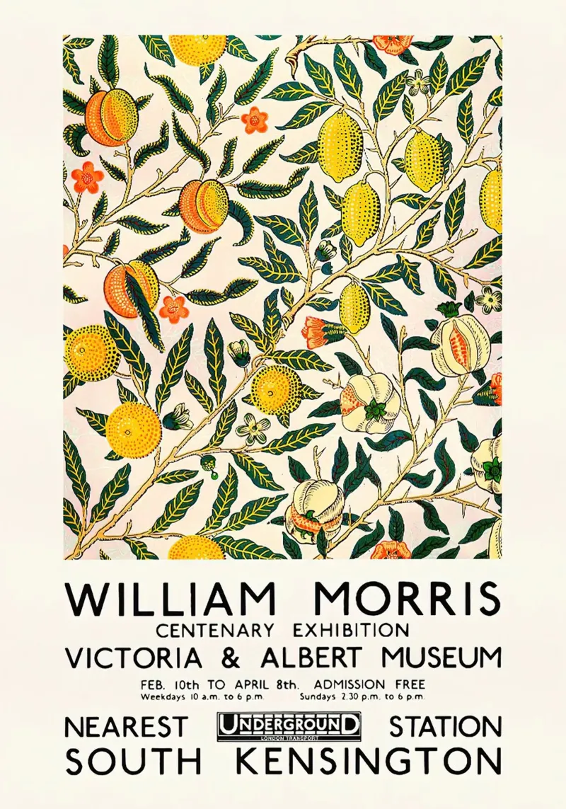 William Morris Citrus Pattern - Poster per la mostra pellicola backlit da leslie shop