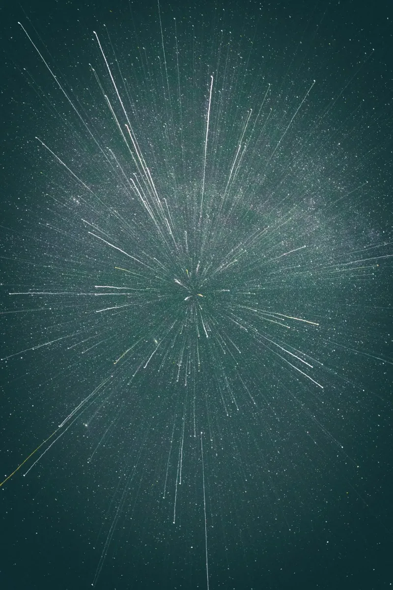 pioggia di stelle pellicola backlit da space words