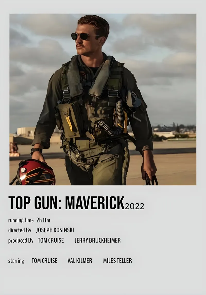 TOP GUN MAVERICK2022 poster da MVFminimalist