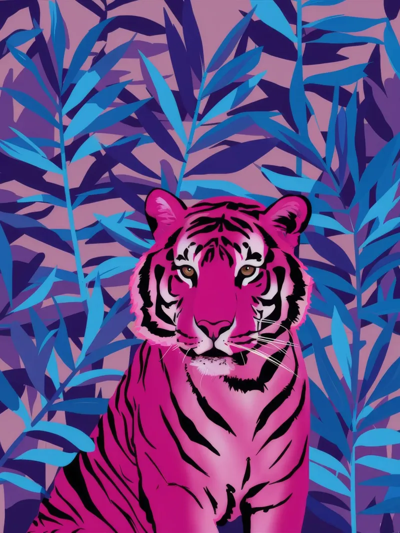 Giungla della tigre di Magenta pellicola backlit da Haven Fantasy