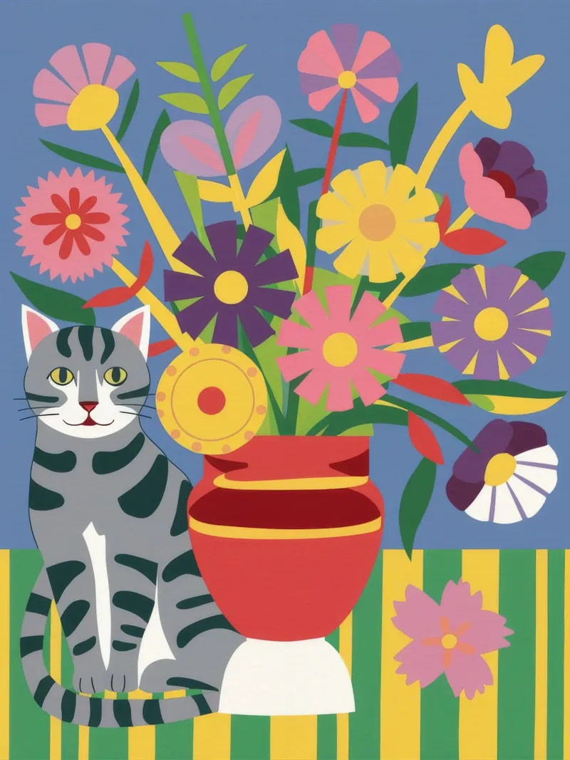 Medley di bouquet di soriani poster con telaio in legno da Stone Decade