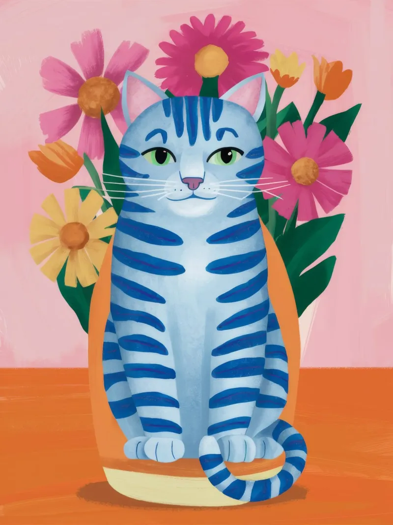 Azzurro Tabby Bloom pellicola backlit da Stone Decade