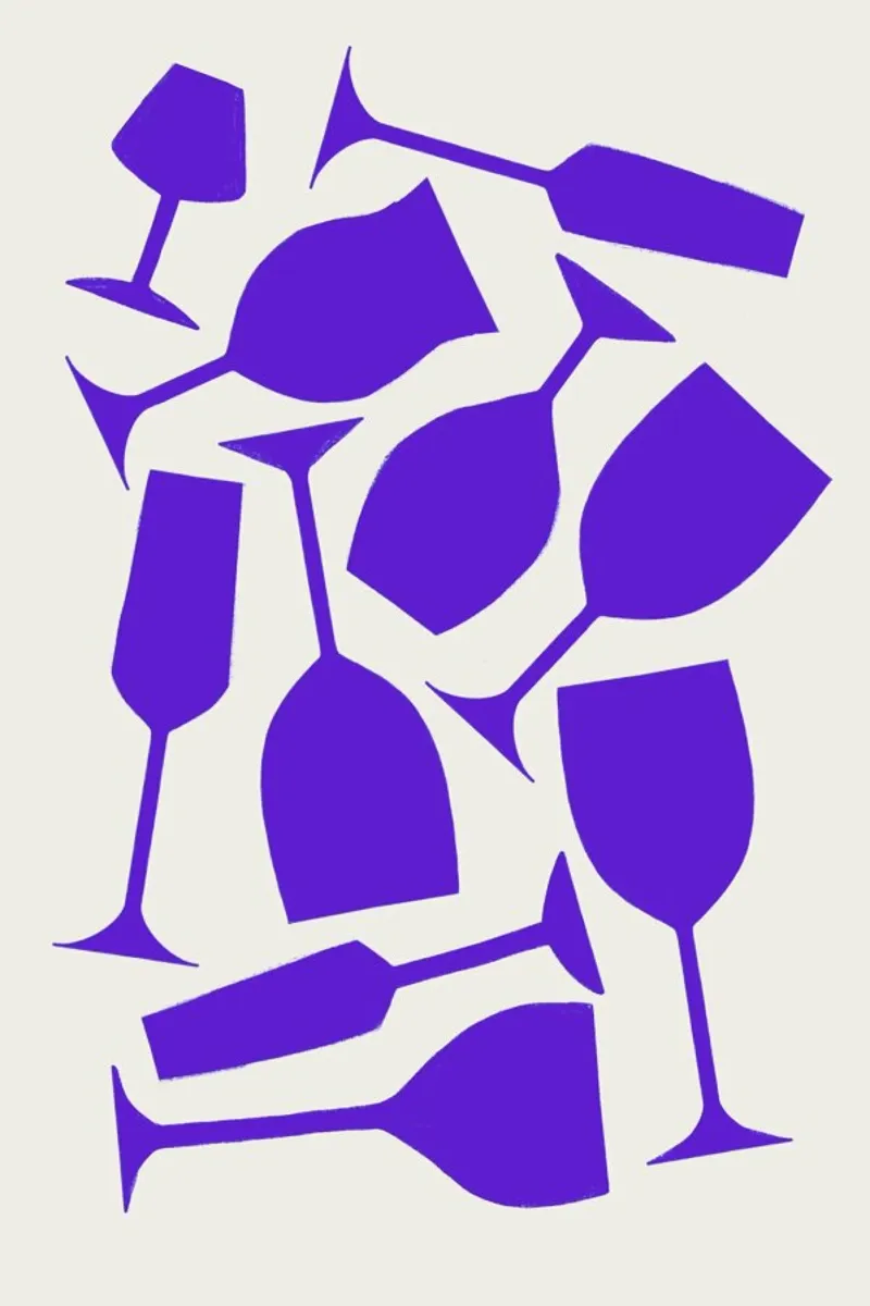 Wine Glasses poster con telaio in plastica da Pure