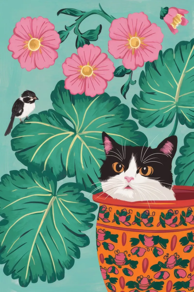 Cat in a Basket alu-dibond by Stone Decade