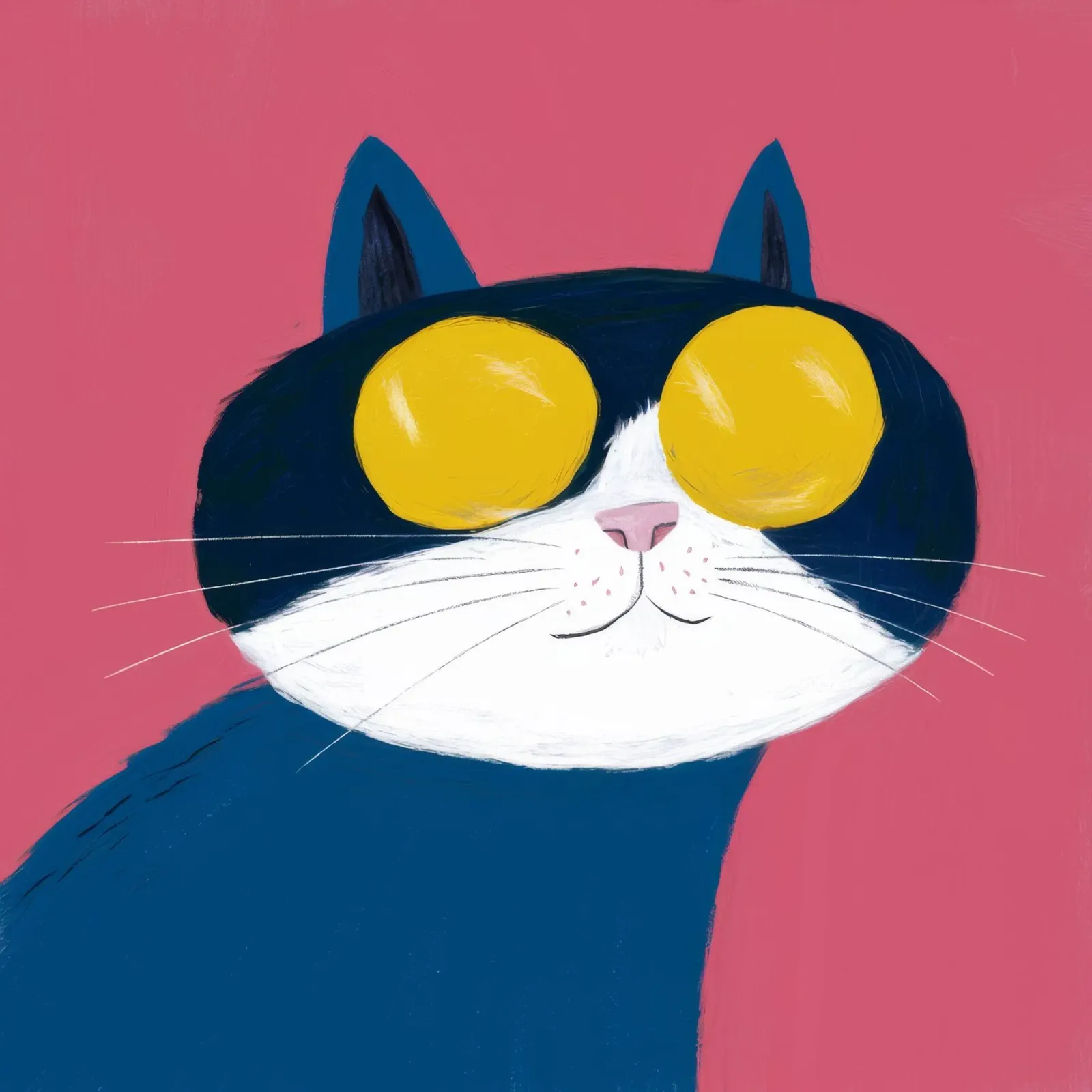 Funky Cat Sunglasses hahnemühle by FadeAura