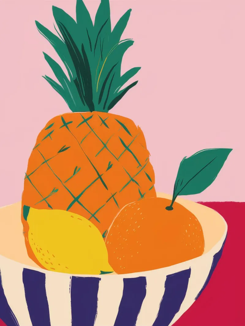 Pineapple Pink Table poster by Haven Fantasy