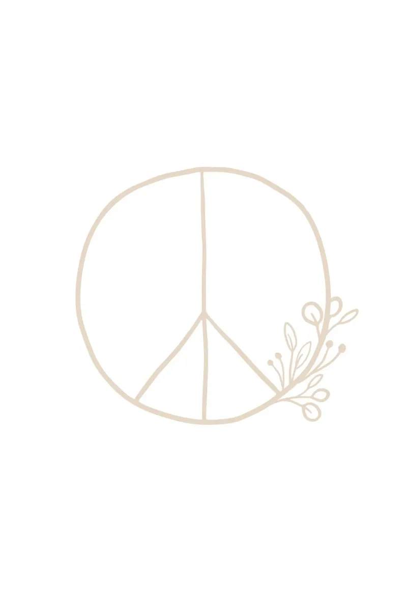 Peace No2 poster con telaio in alluminio da KRUTH DESIGN