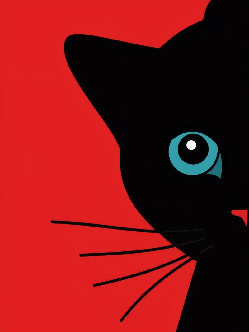 Blauäugige Katze Peek Poster von FadeAura