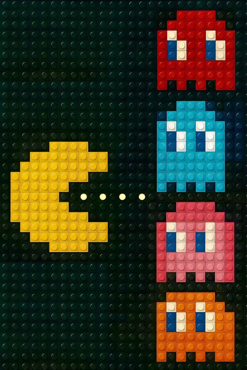 PAC-BRICK poster avec cadre en plastique de KUNSTstück