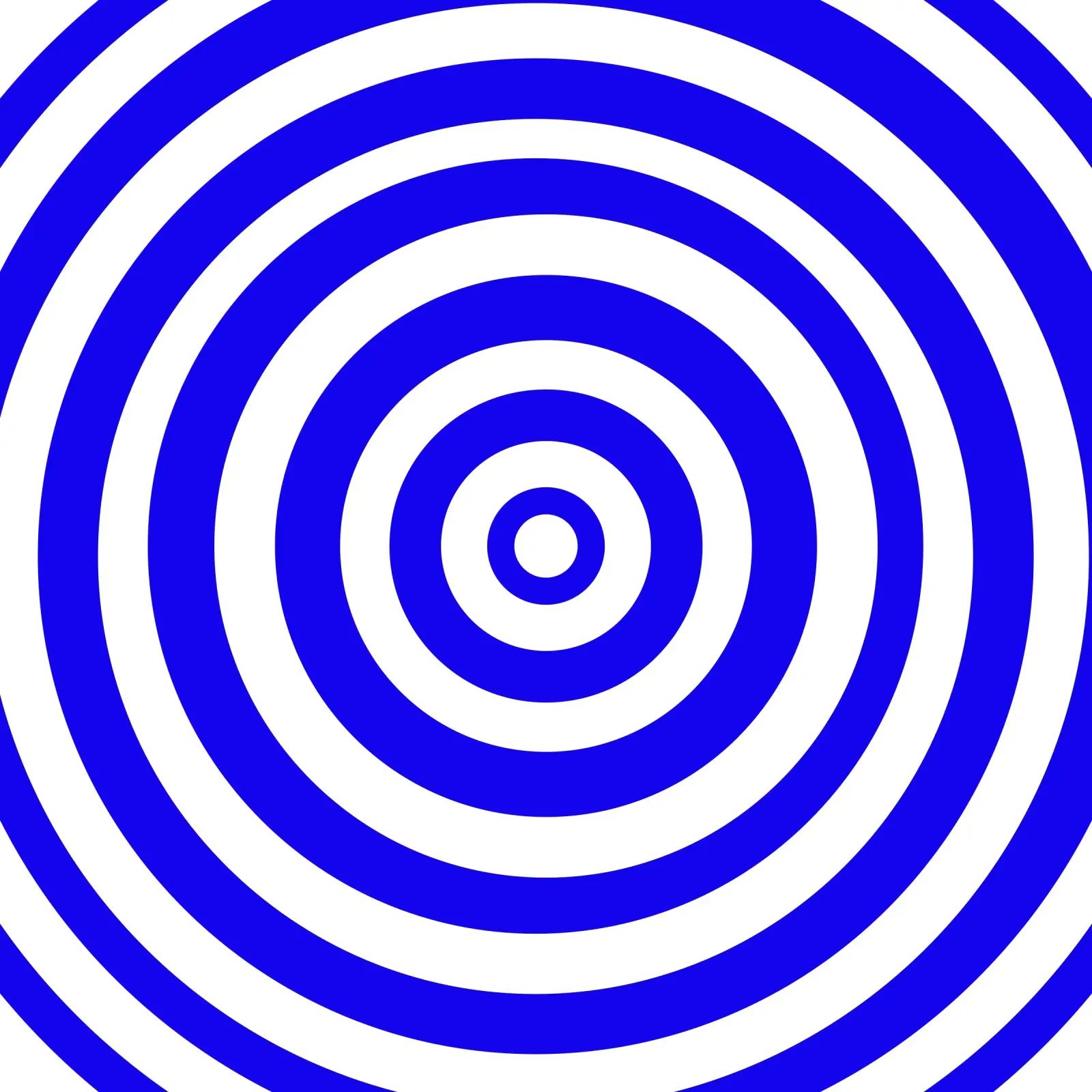 Geometrische blau-weiße Kreise, minimalistisch, Modern art Poster mit Holzrahmen von Lilou Art