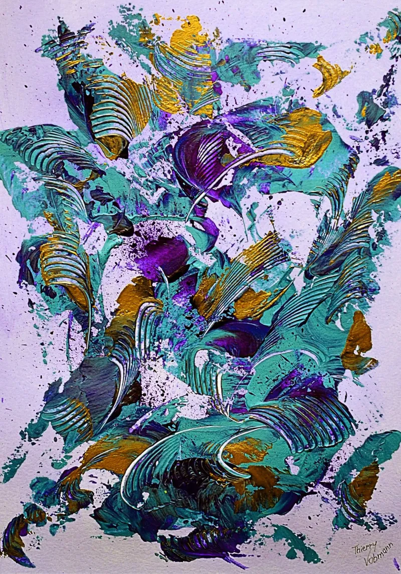 IDEAL GIFT 53 invers alluminio dibond da Thierry Vobmann Abstract painting