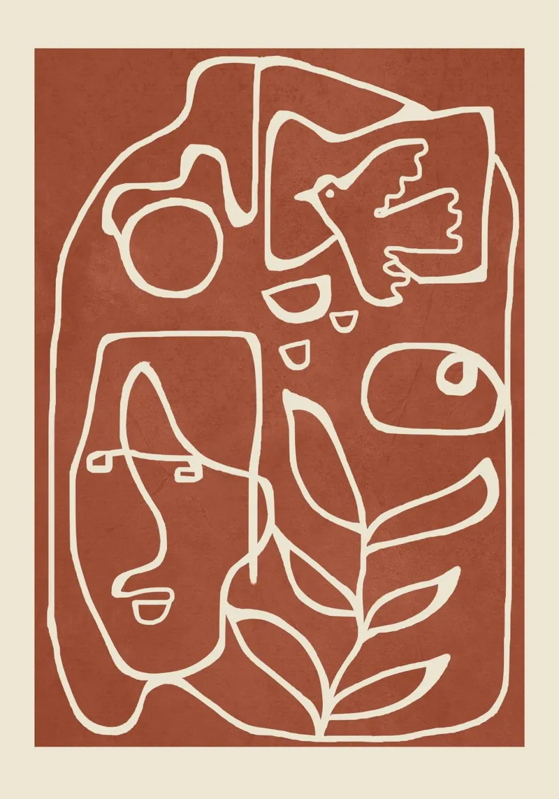 Paleolithic Abstract Art 2 pellicola backlit da Flow Line