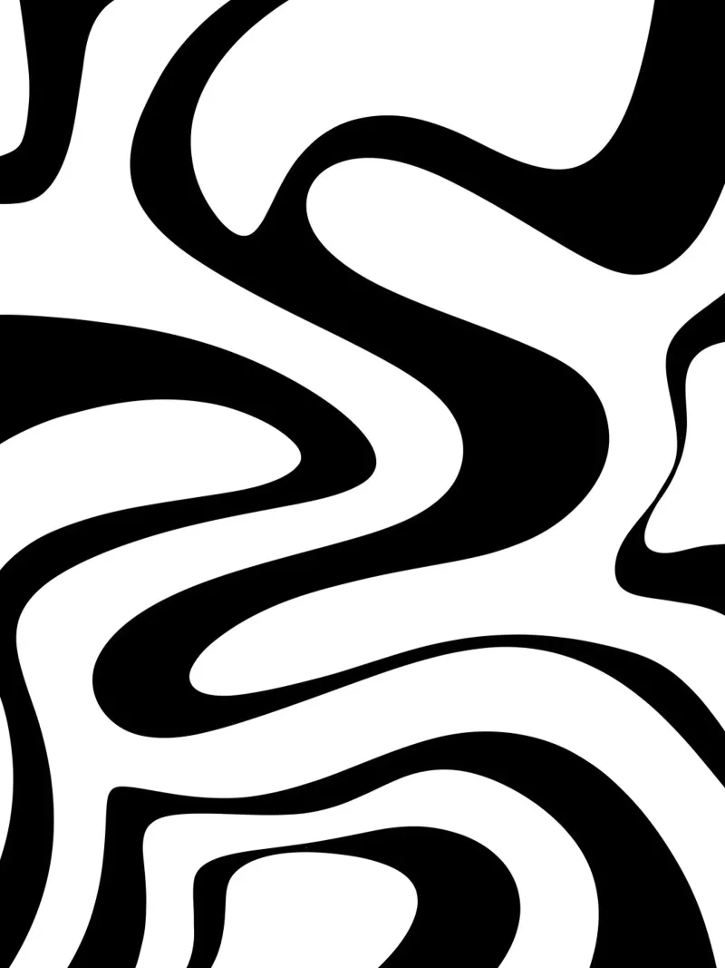Black and White Wave Pattern canvas by MODERN NUANCE