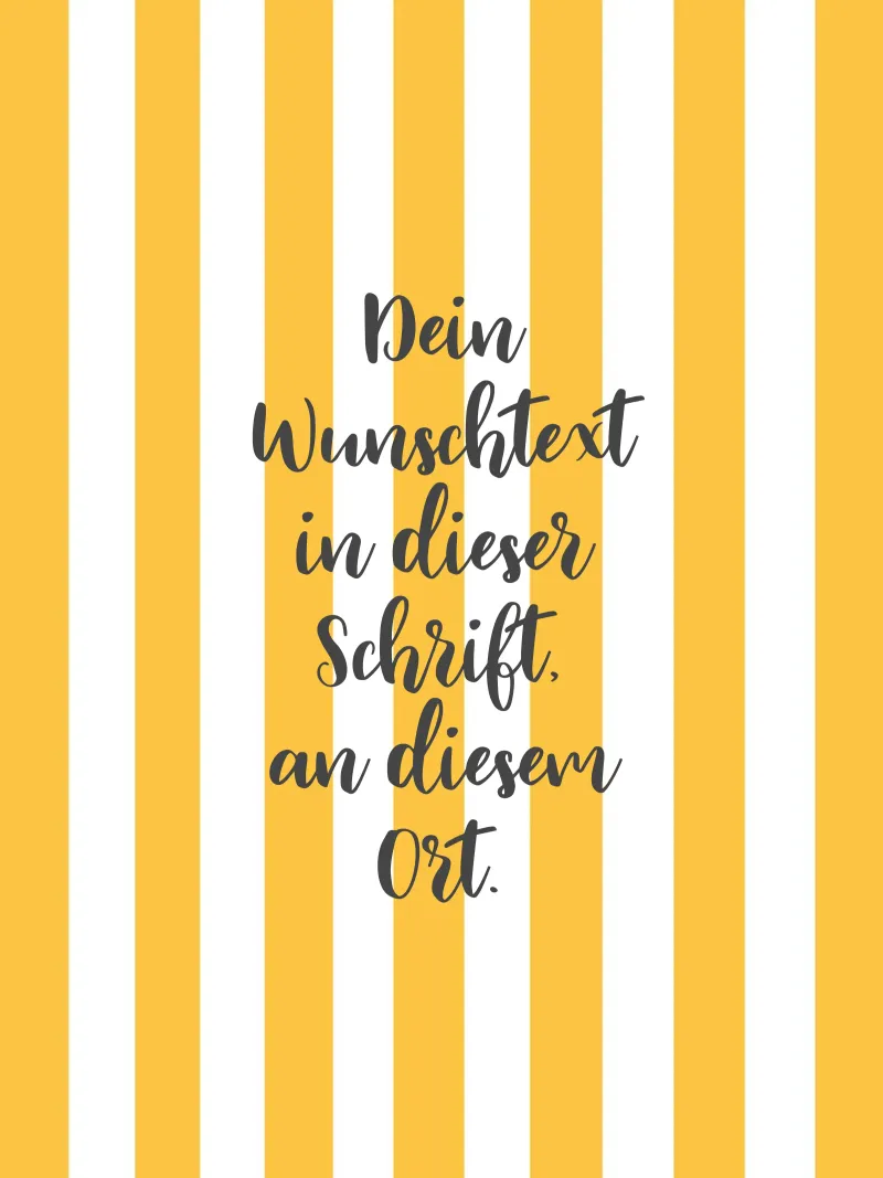 Wunschtext auf gelben Streifen pellicola backlit da WORTSPIEL
