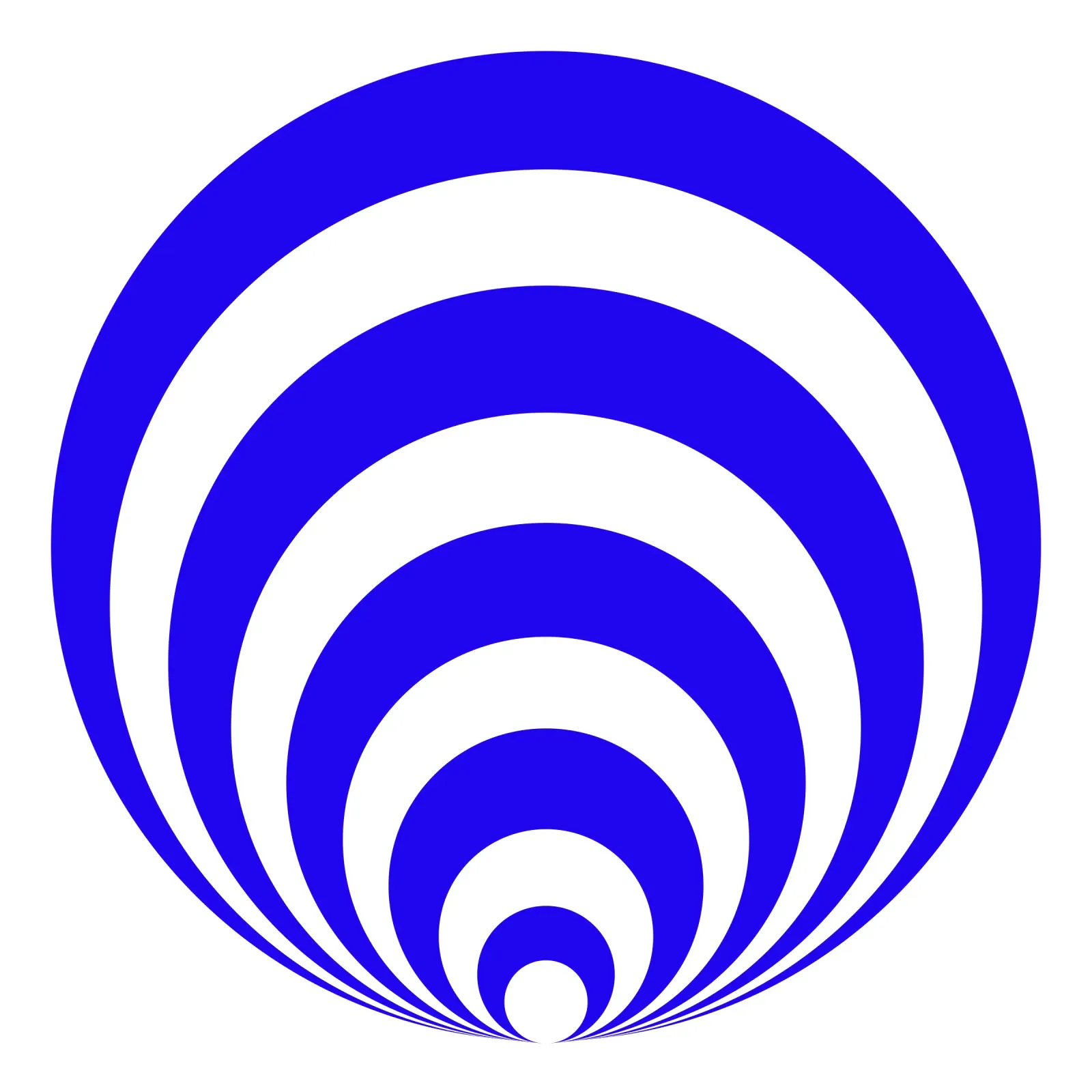 Disegno astratto blu e bianco, forme geometriche pellicola backlit da Lilou Art