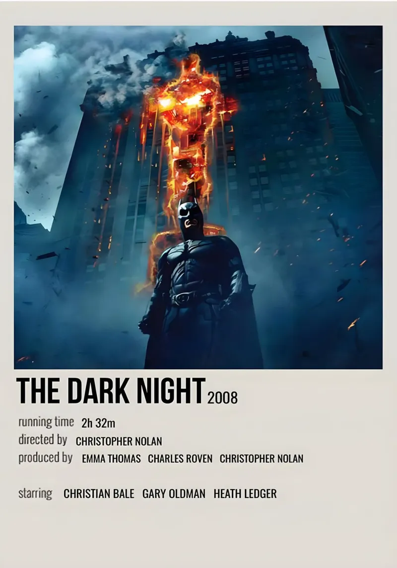 THE DARK NIGHT 2008 poster met kunststof frame van MVFminimalist