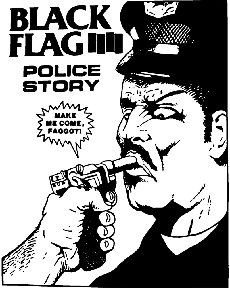 Black Flag - Band poster con telaio in alluminio da Gage Gottlieb