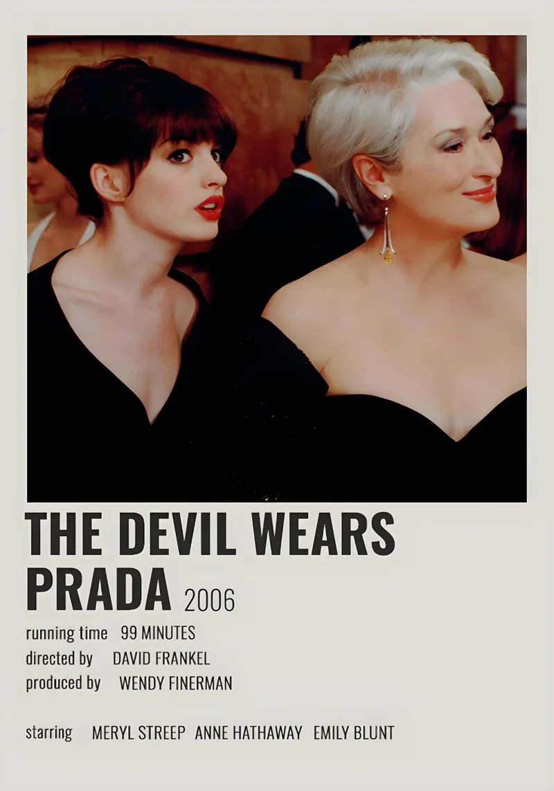 THE DEVIL WEARS PRADA 2006 pellicola backlit da MVFminimalist