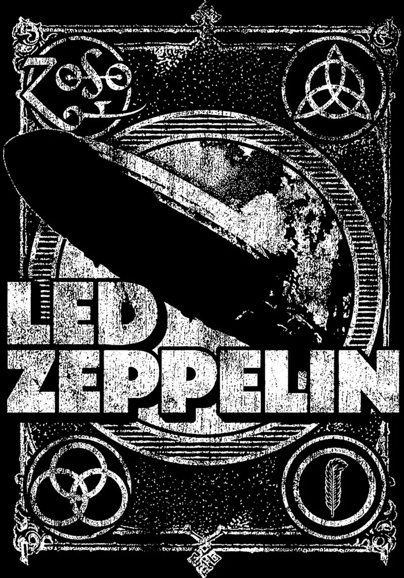 Led Zeppelin - Black And White pellicola backlit da Gage Gottlieb