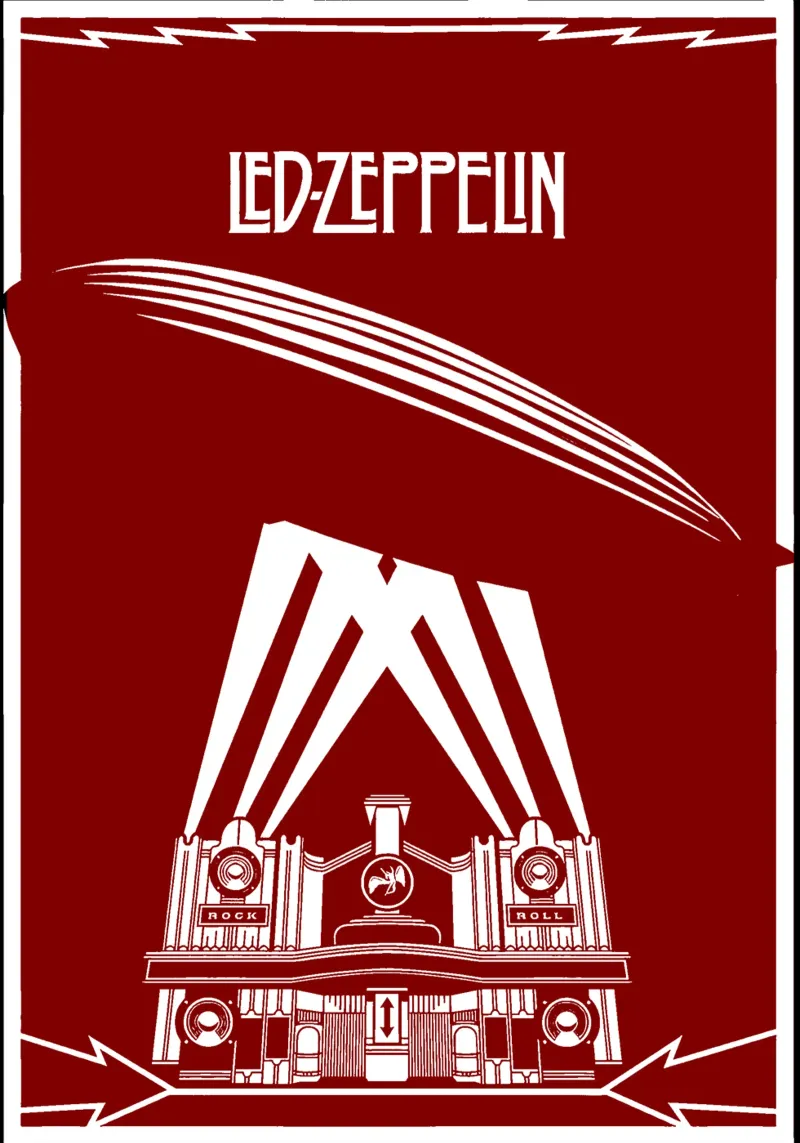Led Zeppelin - Red pellicola backlit da Gage Gottlieb