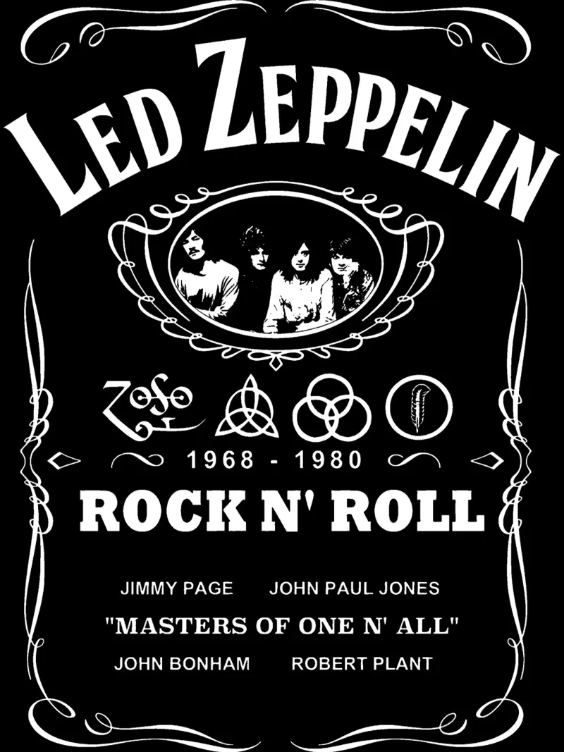 Led Zeppelin - White pellicola backlit da Gage Gottlieb