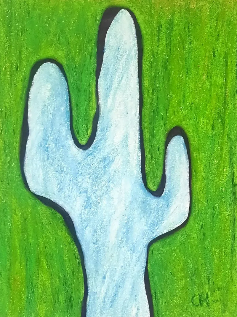 Cactus doux poster avec cadre en bois de Cohe studio