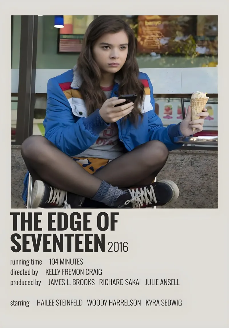 THE EDGE OF SEVENTEEN 2016 poster con telaio in plastica da MVFminimalist