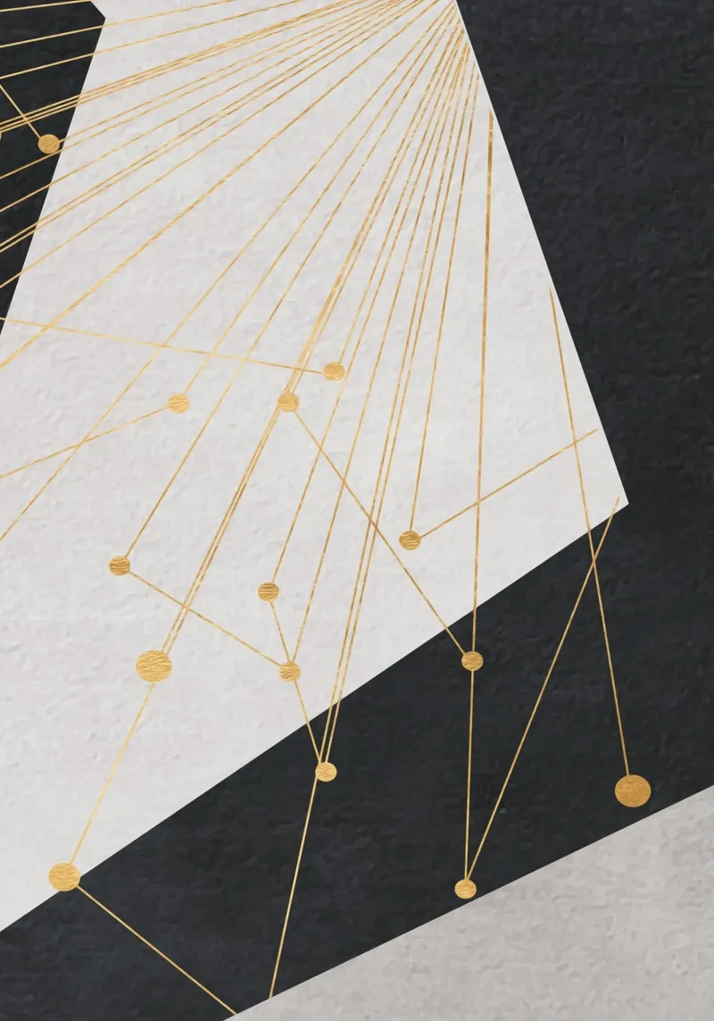 abstract geometric star 3 alluminio dibond da vintageshop