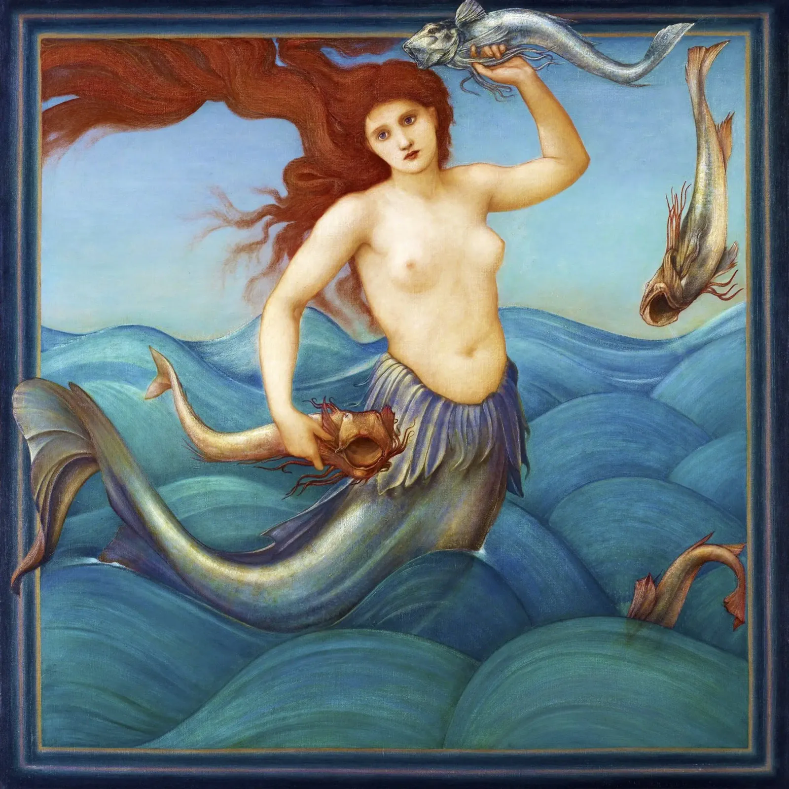 Ninfa marina di Sir Edward Burne-Jones (1881) pellicola backlit da Venus Art