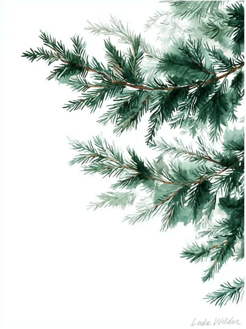 Evergreen Elegance canvas met Baklijst van Luke Wilder Studio