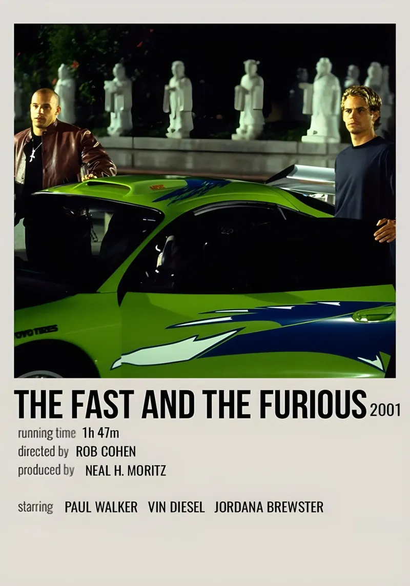 THE FAST AND THE FURIOUS 2001 carta hahnemühle da MVFminimalist