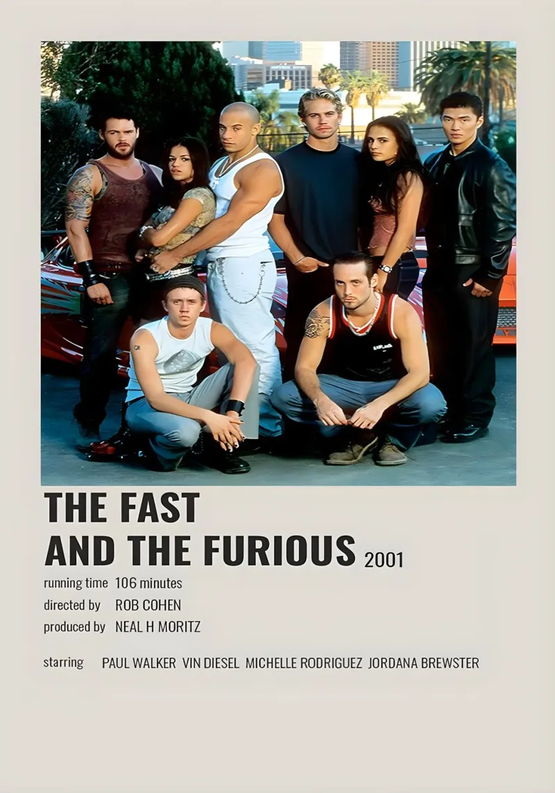 THE FAST AND THE FURIOUS 2001 pellicola backlit da MVFminimalist