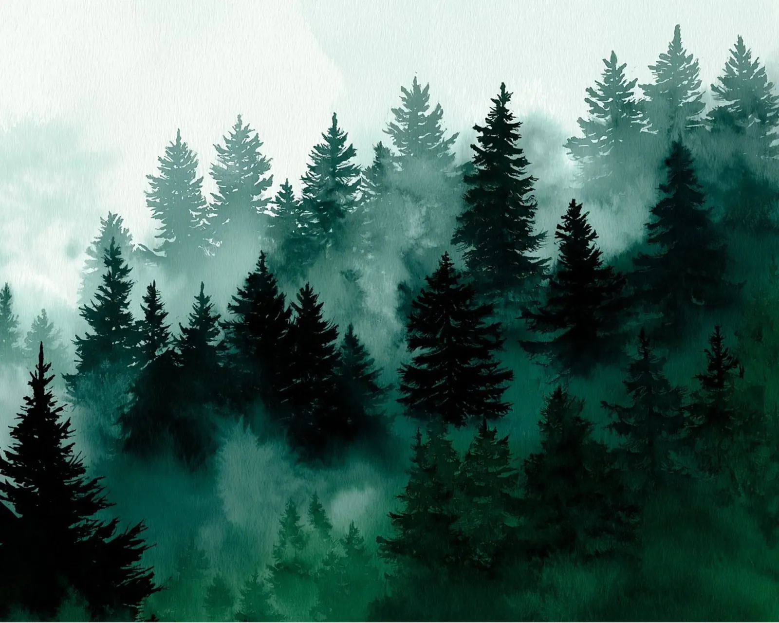 Smaragd mist canvas met Baklijst van Luke Wilder Studio