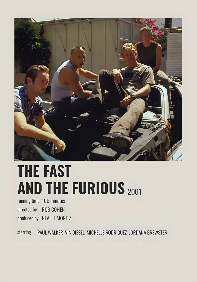 THE FAST AND THE FURIOUS 2001 carta hahnemühle da MVFminimalist