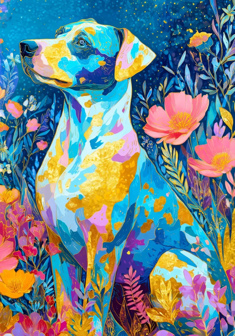 Cane adorabile poster con telaio in alluminio da Justyna Jaszke JBJart
