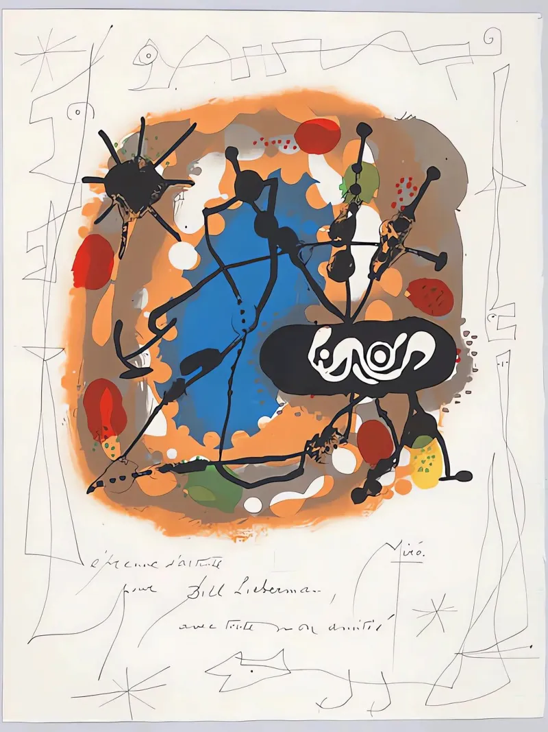 Atmosfera Miró poster con telaio in legno da Narciso