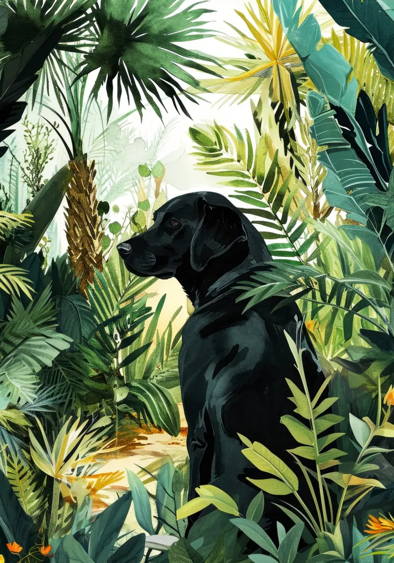 Cane tropicale pellicola backlit da Justyna Jaszke JBJart